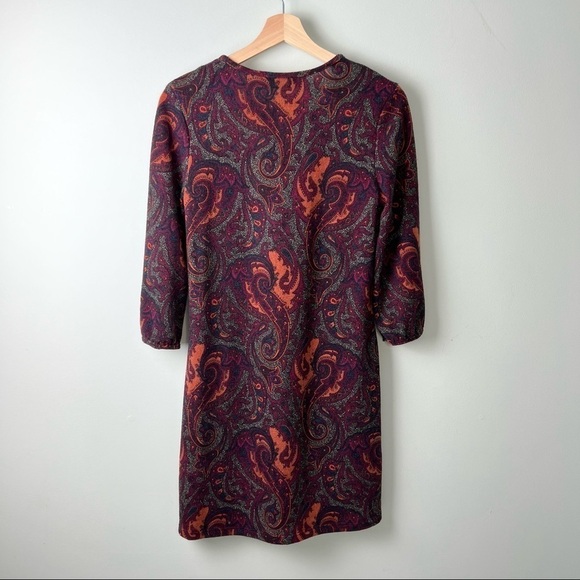 Blue Rain Paisley Long-Sleeve Dress - Picture 6 of 8